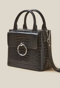 Sac Anouck Cuir Texture Noir^Claudie Pierlot New
