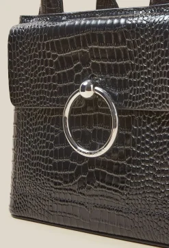 Sac Anouck Cuir Texture Noir^Claudie Pierlot New