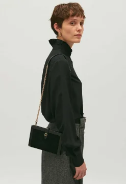 Sac Pochette Cuir Suede Noir^Claudie Pierlot Best
