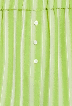 Short Fluide Rayures Matcha^Claudie Pierlot Shop