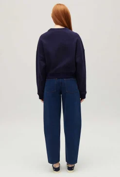 Sweatshirt Broderie Fleur Marine^Claudie Pierlot New