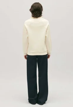 Sweatshirt Tape Col Boutonne Ivoire^Claudie Pierlot Store