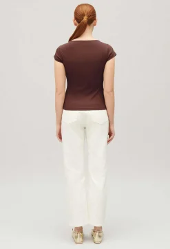 Top Boutonne Asymetrique Marron^Claudie Pierlot Online