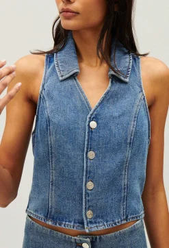 Top Sans Manches Denim Bleu^Claudie Pierlot Shop
