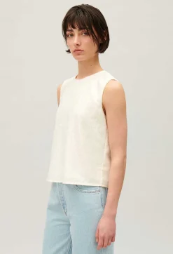 Top Sans Manches Paillettes Ecru^Claudie Pierlot Discount