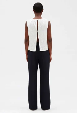 Top Sans Manches Sequins Ecru^Claudie Pierlot Store