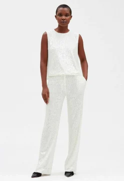 Top Sans Manches Sequins Ecru^Claudie Pierlot Store