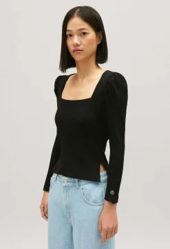 T-Shirt Manches Longues Cotele Noir^Claudie Pierlot Fashion
