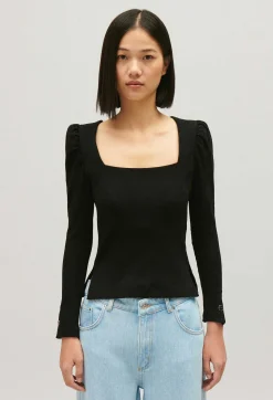 T-Shirt Manches Longues Cotele Noir^Claudie Pierlot Fashion