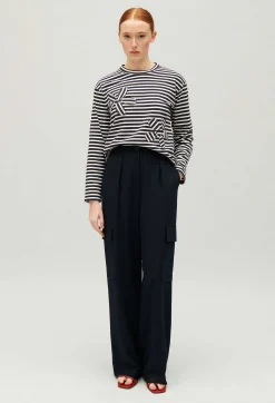 T-Shirt Mariniere Bleu Marine^Claudie Pierlot Outlet