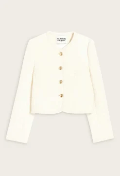 Veste Courte Tweed Ivoire^Claudie Pierlot Shop