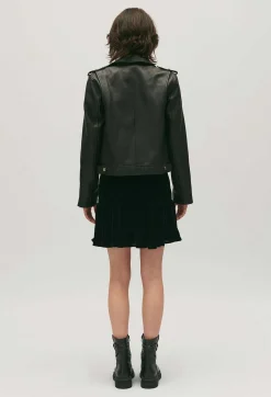 Veste Cuir Graine Noir^Claudie Pierlot Store