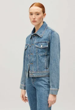 Veste Droite Jean Bleu^Claudie Pierlot Sale