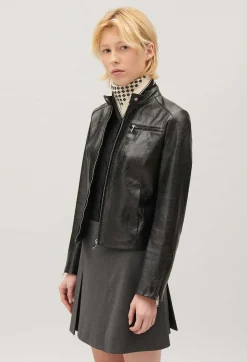 Veste Motard Cuir Noir^Claudie Pierlot Sale