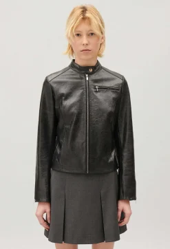 Veste Motard Cuir Noir^Claudie Pierlot Sale