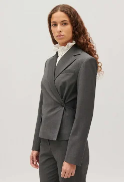 Veste Tailleur Cache-Coeur Gris Chine^Claudie Pierlot Best