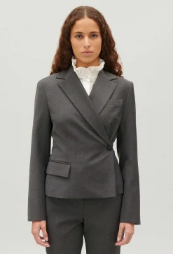 Veste Tailleur Cache-Coeur Gris Chine^Claudie Pierlot Best