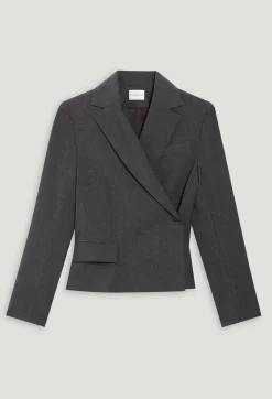 Veste Tailleur Cache-Coeur Gris Chine^Claudie Pierlot Best