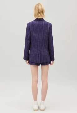 Veste Tailleur Carreaux Indigo^Claudie Pierlot Cheap