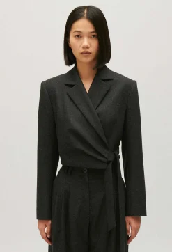 Veste Tailleur Courte Gris Chine^Claudie Pierlot Best Sale