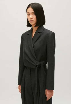 Veste Tailleur Courte Gris Chine^Claudie Pierlot Best Sale